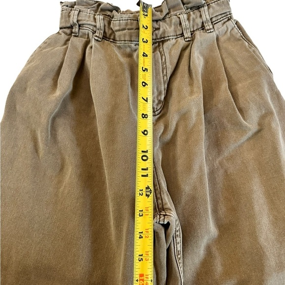 Zara 100% Cotton Paper Bag Pants Size 4 - Picture 7 of 16